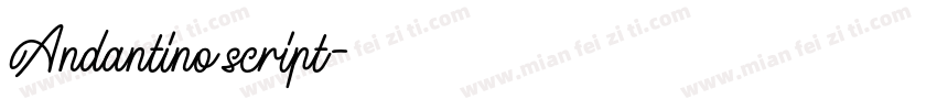 Andantino script字体转换